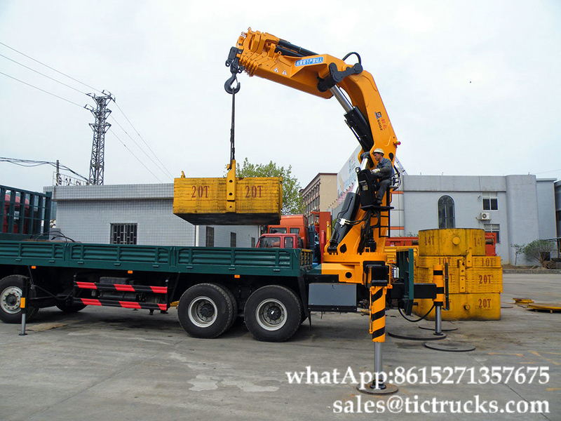 50Tons Boom Crane Mounted Cargo Truck Knuckle Boom Euro 3,4 ,5 ,6Custermizing