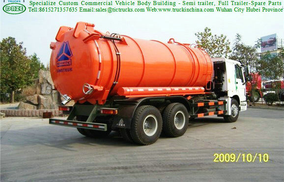 Sinotruk HOWO 15000 Liters Sewage Suction Tank Truck