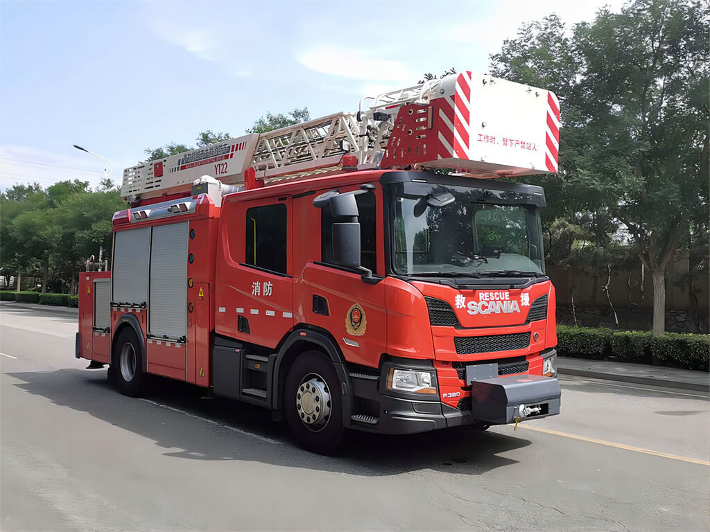 Aerial ladder fire trucks (24)