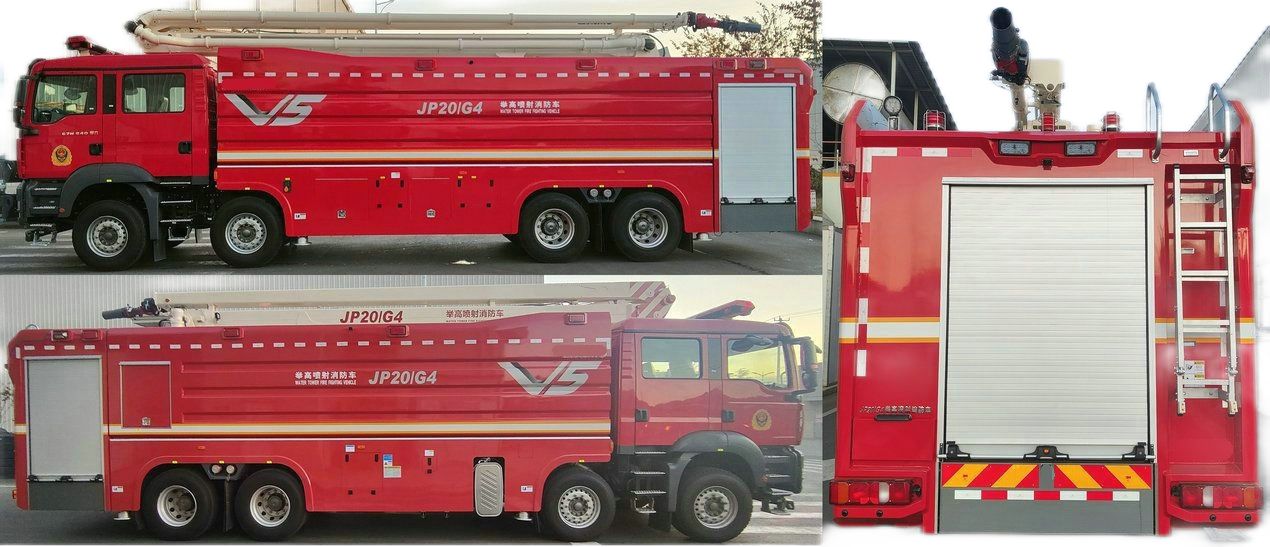 water foam tower fire trucks JP20-G4 (4)
