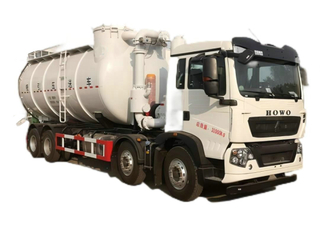 Customize HOWO Industrial Vacuum Tanker Truck For Dry Substances 25m3