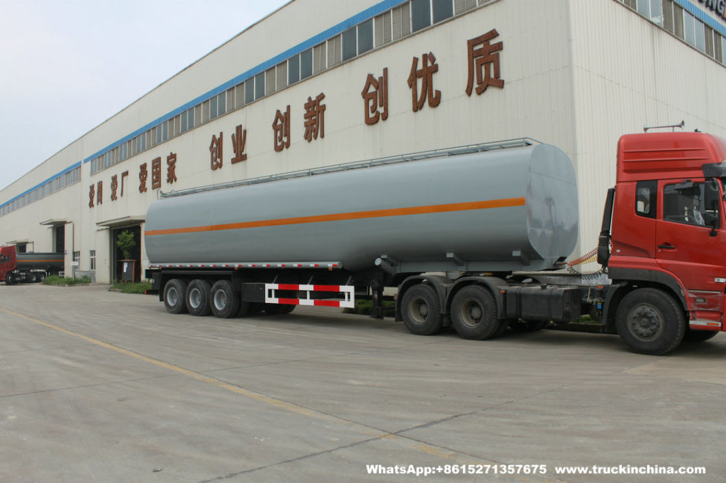 60t Tank Semi Trailer for Transport Fuel, Diesel, Oil with Heat Insulation (60000L -70000L Road Tanker)