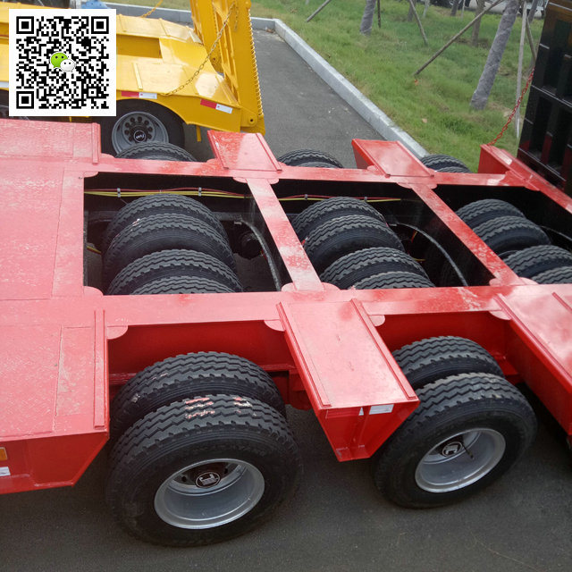 Customizing Excavator Transport Hydraulic Lowbed Lowboy 3 Line 6 Axles Low Bed Semi Trailer