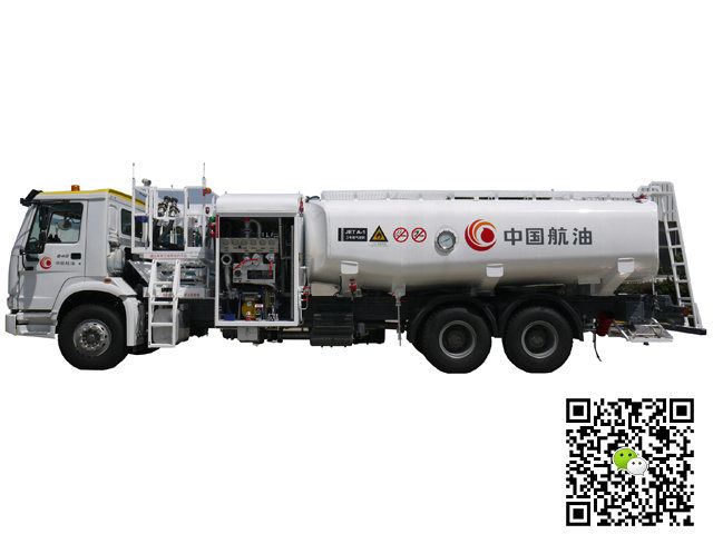 Sinotruck HOWO 21500L Aircraft Tanker (Aviation Kerosene, Gasoline, Jet A-1 Oil Refueler Aircraft Tanker Reel Refueling 1200L/Min Refueling Platform Lifting 4m)