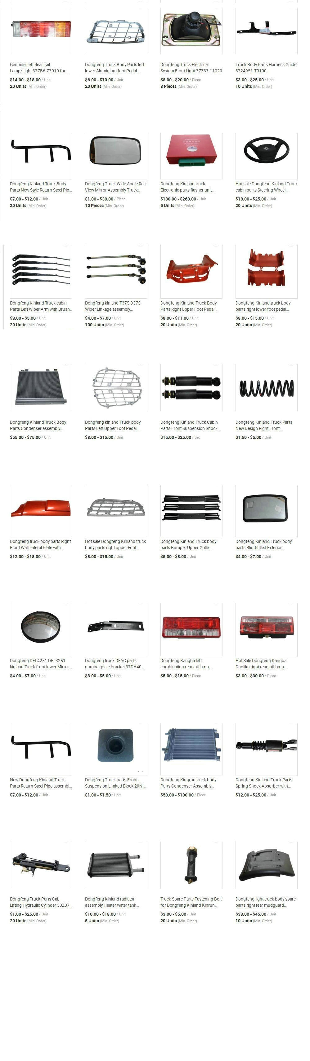 Dongfeng Truck Parts (Cabin Accessories)