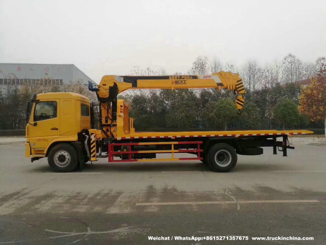 Shacman Car Carrier Flatbed Mounted 8 Ton Loading Crane Recovery Truck (Flat Slide Bed)