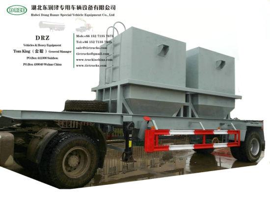 Customized Bulk Trailer Truck (1 Axle For Bulk Powder, Bean, Feed, Zinc Oxide Hopper Grain Distance Transport)
