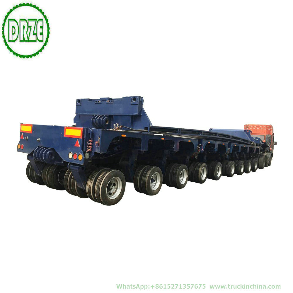Customization 150t Multi 8-9 Axles Functional Gooseneck Hydraulic Combined Modular Lowbed Trailer