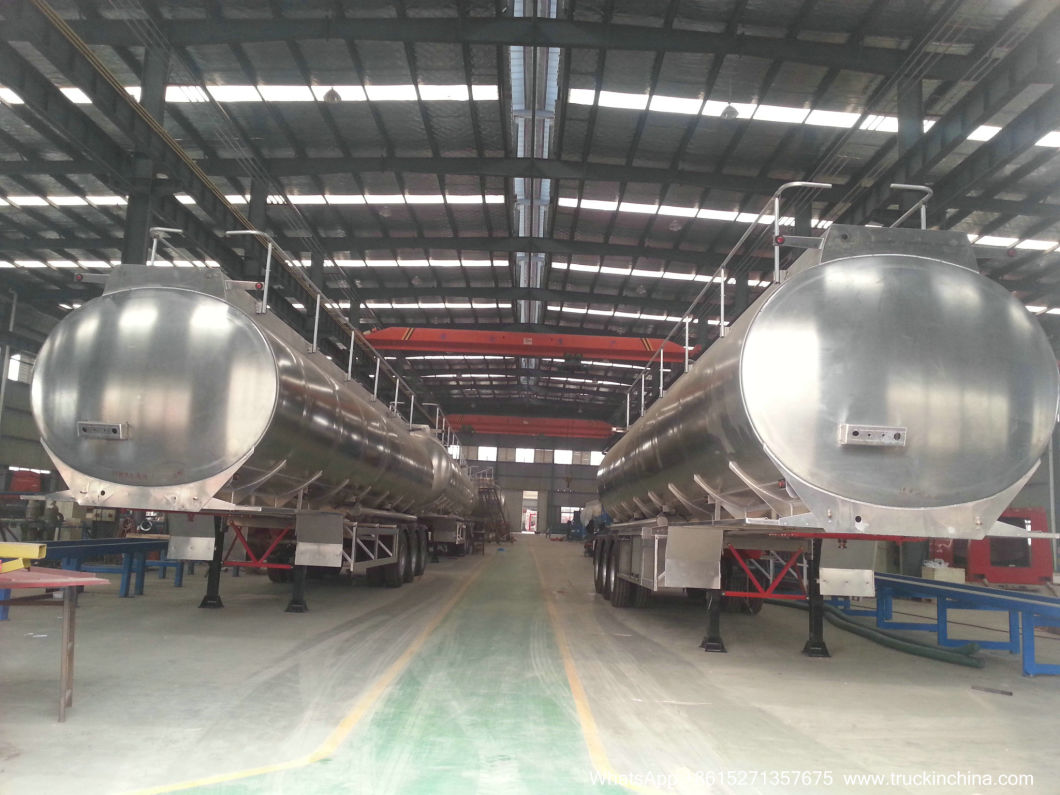 42000L Aluminum Alloy Fuel Tank Trailer (ALCOA 5083 BPW Air Ride Spring 3 Axles Front Axle Liftable with ECO ADR Compatible Tankers)