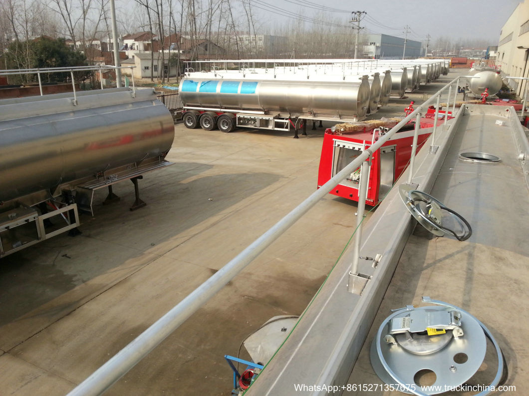 42000L Aluminum Alloy Fuel Tank Trailer (ALCOA 5083 BPW Air Ride Spring 3 Axles Front Axle Liftable with ECO ADR Compatible Tankers)