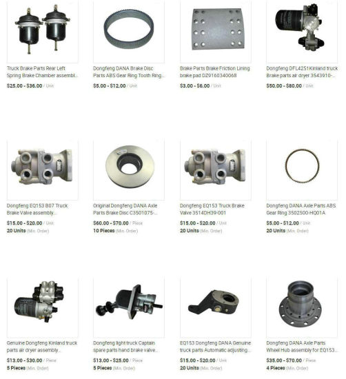 Dongfeng China Truck Brake system Truck Parts