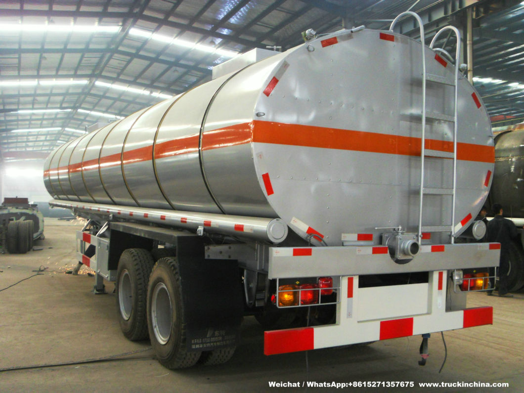 30t -38t Stainless Tanker Trailer Insulated Steam Heating System for Transport Hot Liquid Coal Tar Oil, Crude Oil, Waxs Chemcial