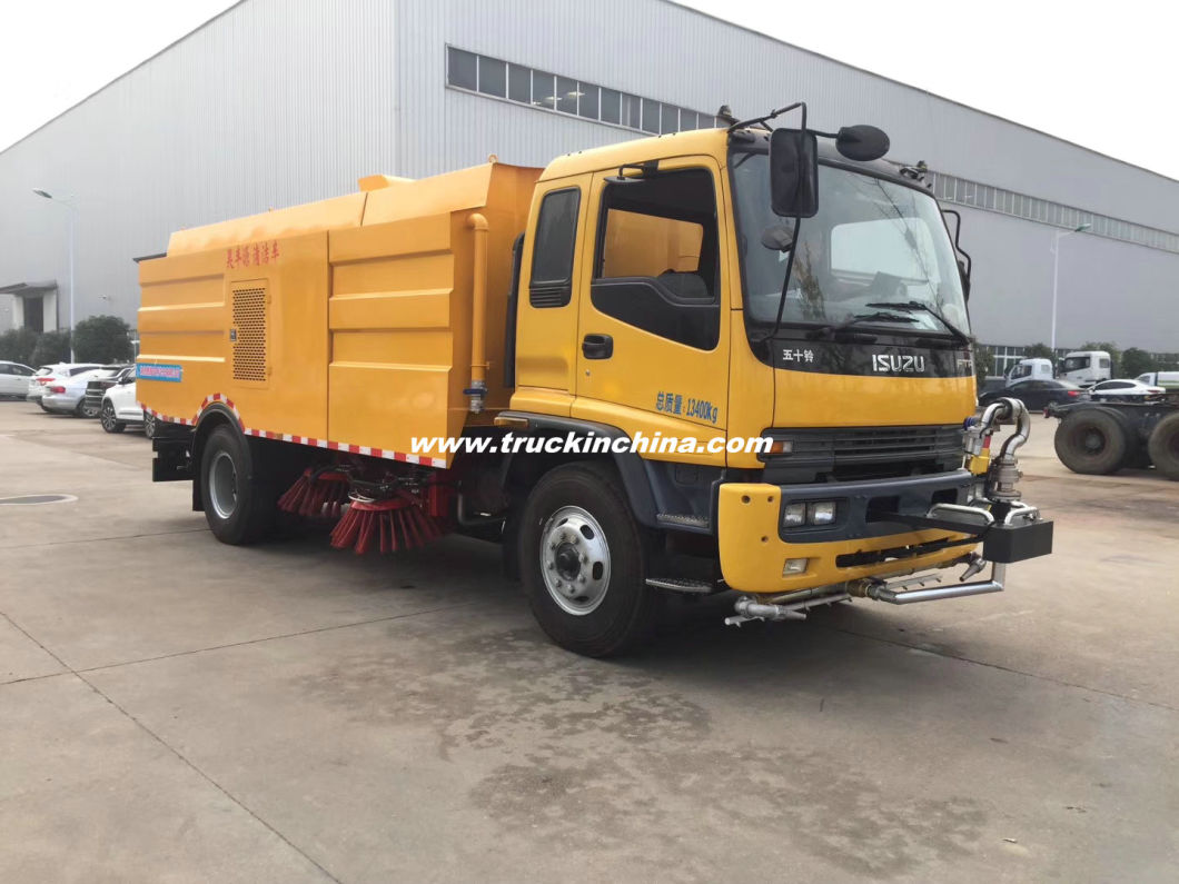 Japan Brand New I. S. U. Z. U Ftr Road Sweeper Truck 6 Cbm Garbage +7 Cbm Water Stainless Steel 304