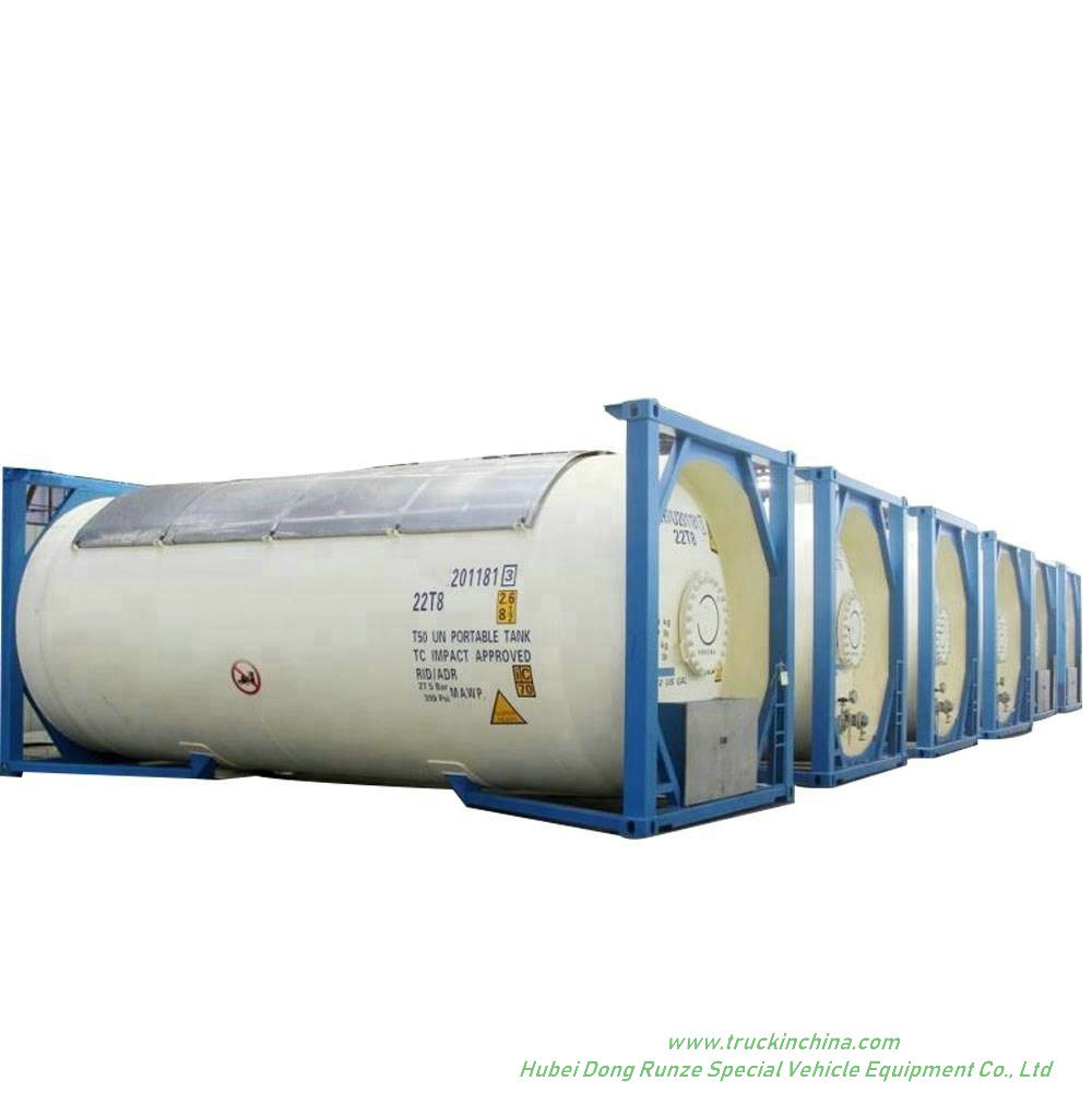 LPG ISO T50 Tank Container 20FT, 30FT, 40 FT Portable or Road Trannsport Un1075 (DEM, Isobutane, cooking gas) 24kl, 42kl