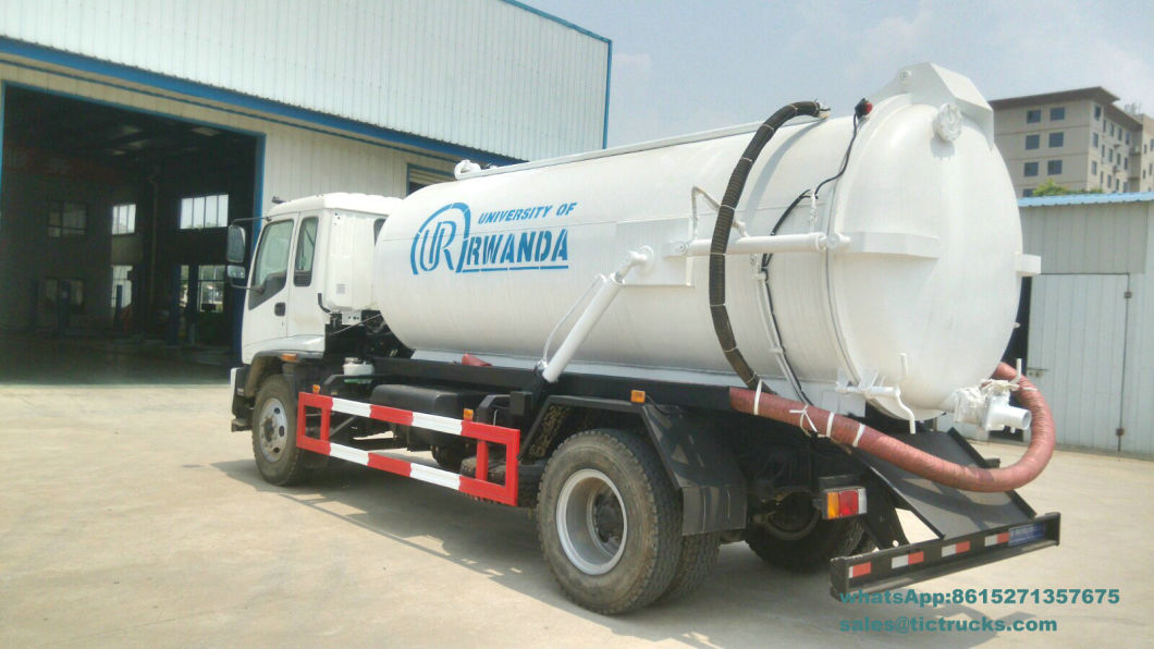 I-S-U-Z-U Vacuum Truck Cesspit Emptier -10000 Liters (Septic Tank) Rwanda