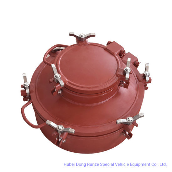Double Flanged Carbon Steel Manhole Cover for Sulfuric Acid Tank, Bulk Tank, Chemical Oil Liquid Tank Truck Manhole (DN300 -500mm 0.2-0.4MPa)