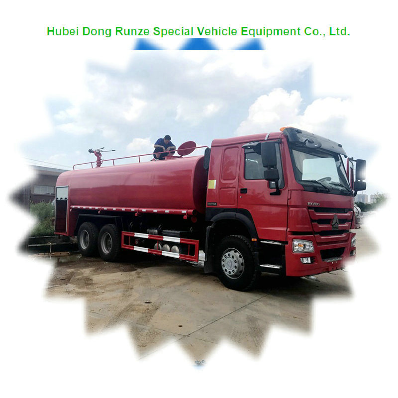 HOWO 6X4 Water Tank Pumper Truck 20000L Water Fire Sprinkler Truck 371HP 20t