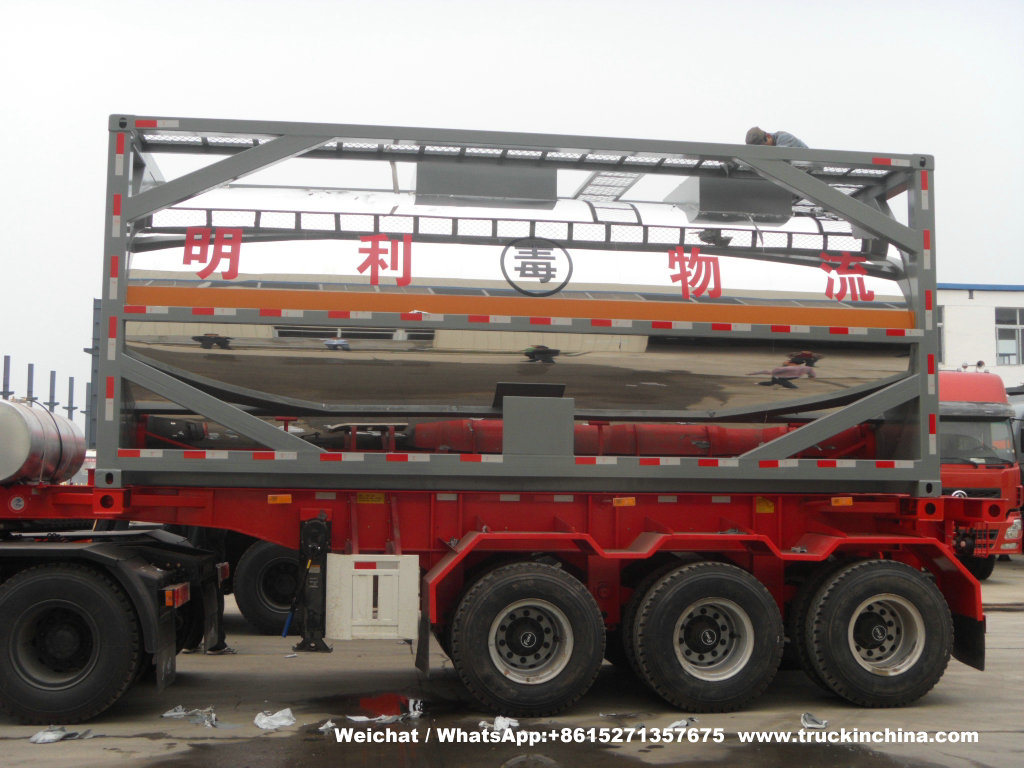 20FT ISO Tank for Toxci Yellow Phosphorus Stainless Steel Insulated Tank Container with Steam Heating System (20000 Liter)
