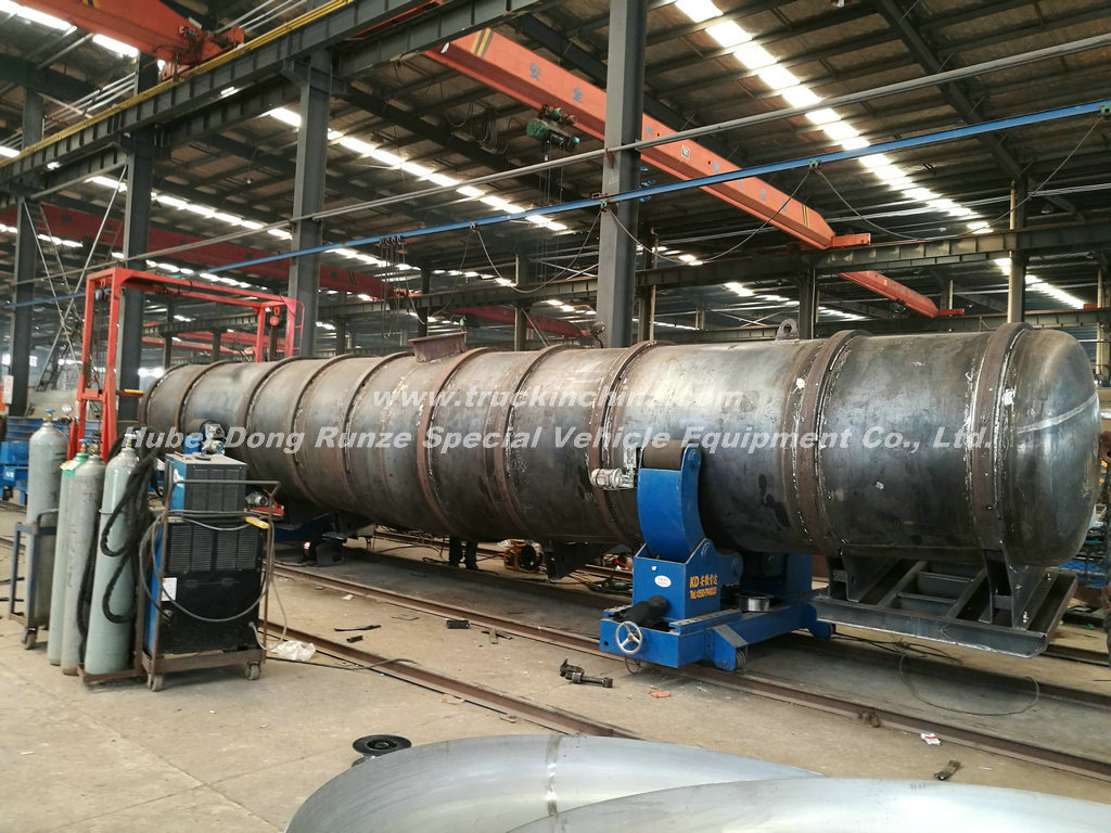 V Shape Concentrated Sulfuric Acid Tank Trailer Loading 99.8% H2so4 Transport 40 Ton 22000liters