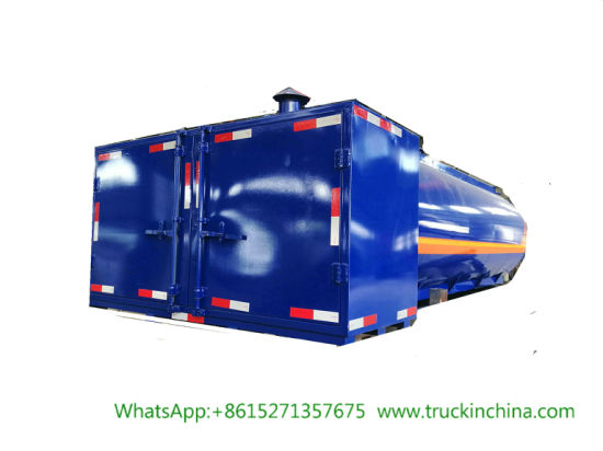 Mobile Bitumen Truck Tanker Upper Body (9m3 Hot Asphalt Tank Insulation 80mm RockWool, Wraped Stainless Steel With Baltur Diesel Oil Burner Generator)