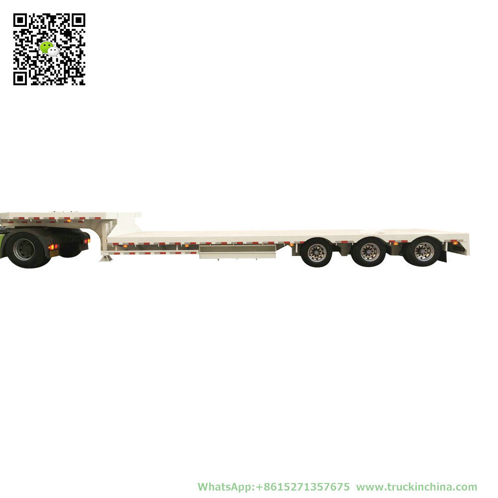 Customizing 60t Lowboy 3 Axles Air Suspension Plateform Semi Trailer&Nbsp;