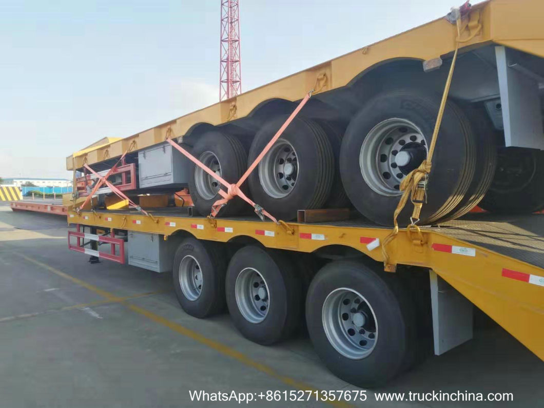 3 Germany BPW 14t Axles Low Bed Trailer 60 Tons Customizing with 20FT Container Locks (12.8*3*3m) CIF Momombasa