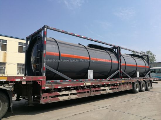 Custermizing Hydrochloric Acid Chemical Liquid Transport ISO Tank Container (Carbon Steel Lined LLDPE corrosion resistance)