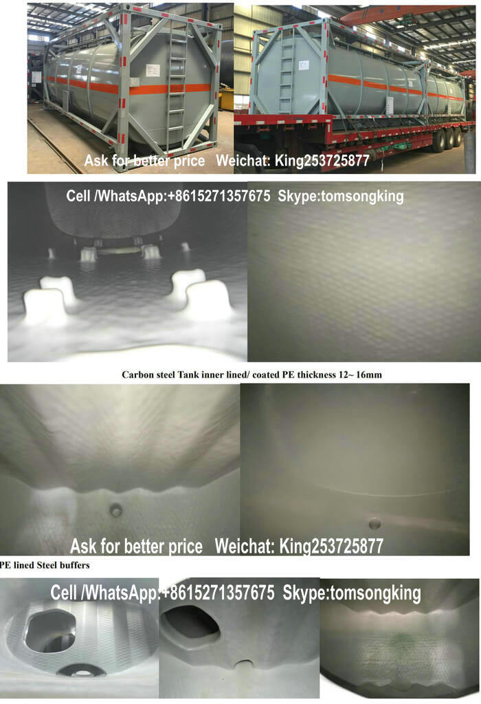 20FT ISO Tank Containers with Pipe Bottom Loading Hydrochloric Acid, Sodium Hypochlorite