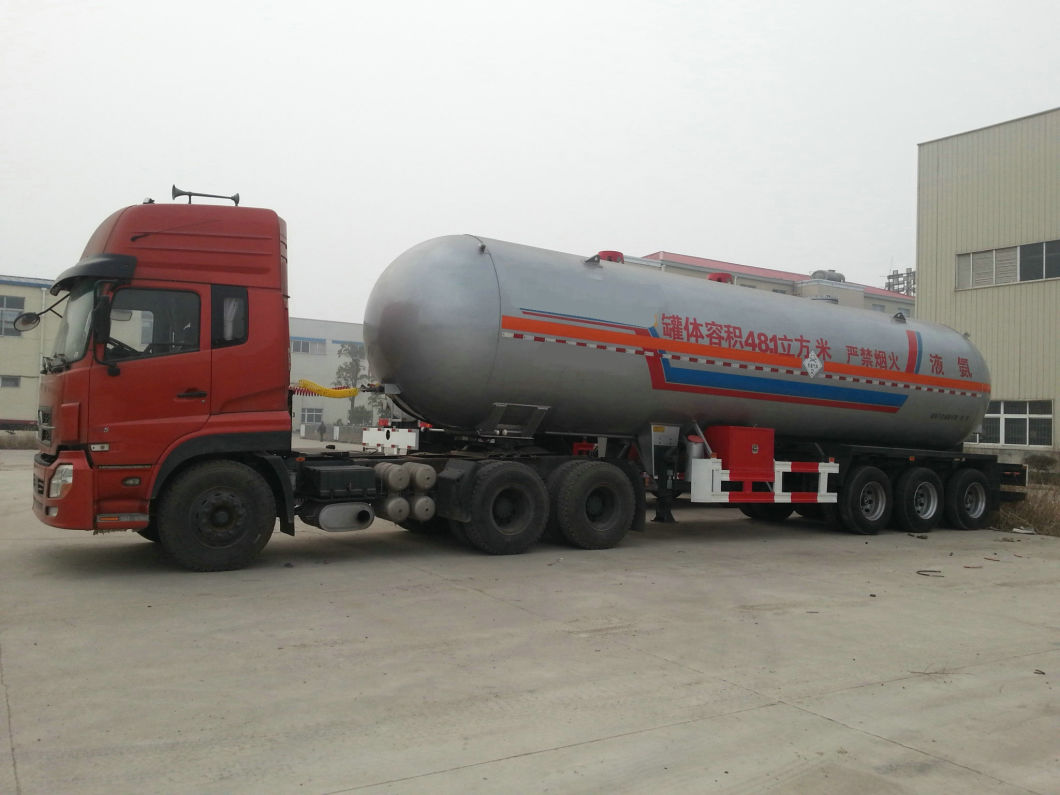 Liquid Ammonia Road Tanker 3 Axles Semi Trailer 48cbm Liquid Nh3