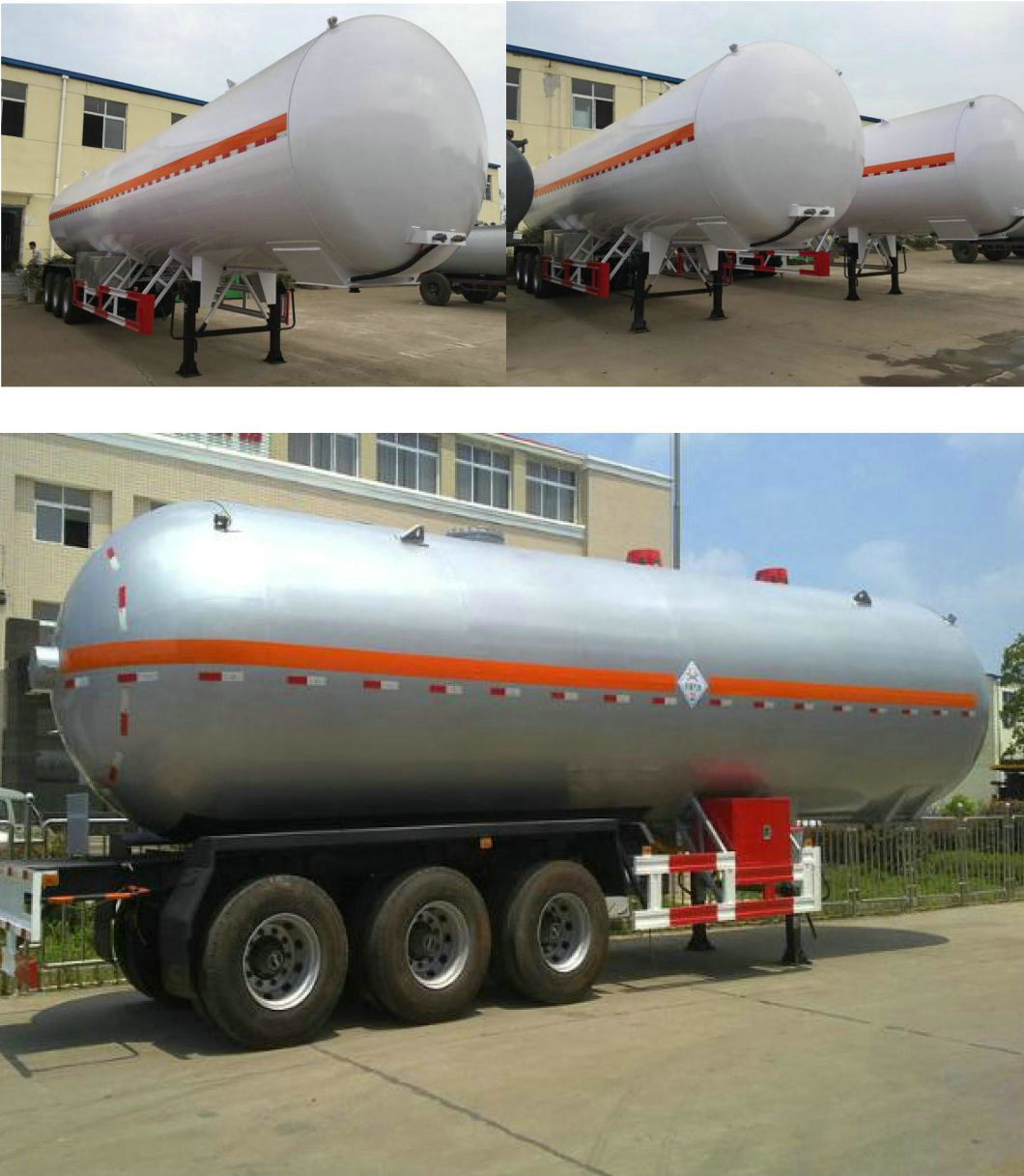 3 Axle Tank Semi Trailer for LPG/Propane /Dme/ Isobutane 59050liters