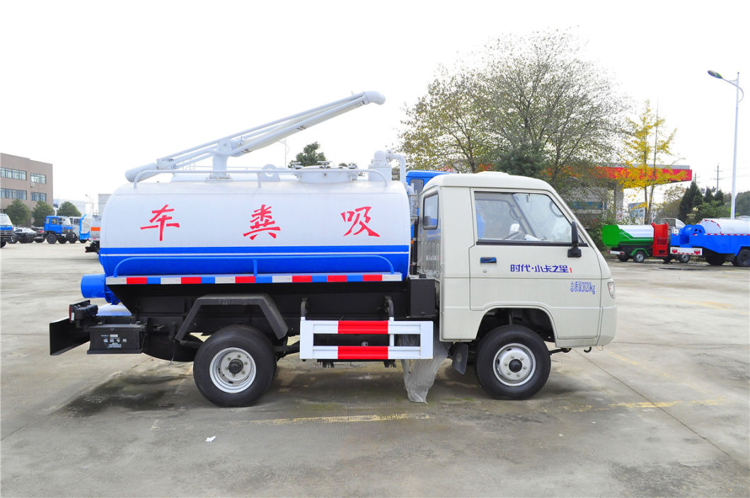 Septic Tank Truck Forland 3000 Liters Mini Fecal Suction Truck Vacuum Tanker Sewer Cleaner