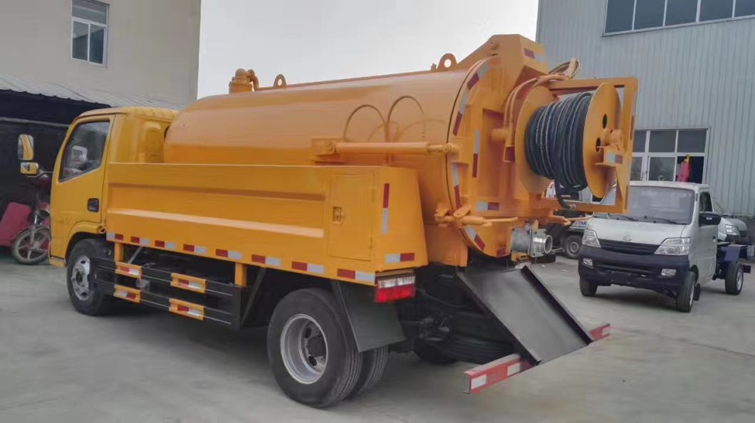 Combined Sewer Vacuum Jetting Truck 6m3 Tanker LHD or Rhd