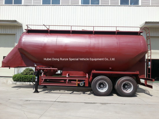 2 Axles Bulk Tanker Trailer for Transporting Wheat -Bean Grains Tank Capacity 35cbm Silo