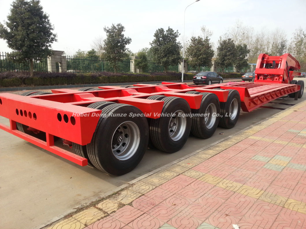 200ton Hydraulic Detachable Gooseneck Lowbed Trailer 6 Axles Front Loading with Removable Dolly Trailer with Detachable Gooseneck