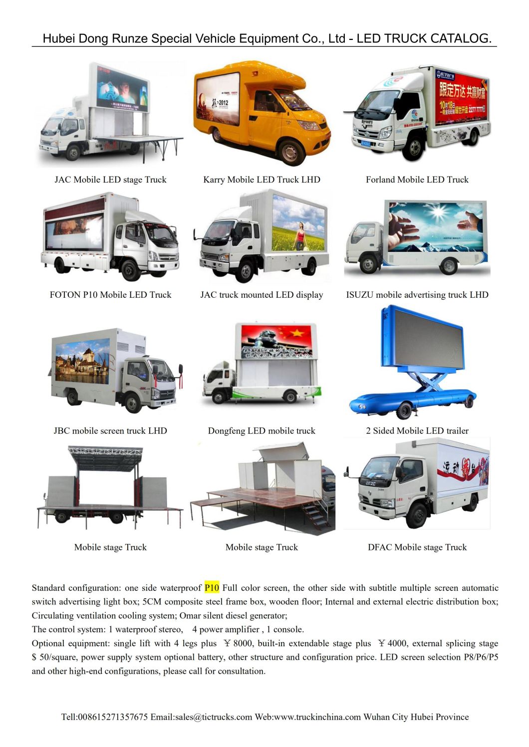Foton LED Advertisement Truck with LED Board (P4 P5 P6 Outdoor Mobile Advertising Truck Mobile LED Display Advertisement Truck Mobile Billboard Truck)