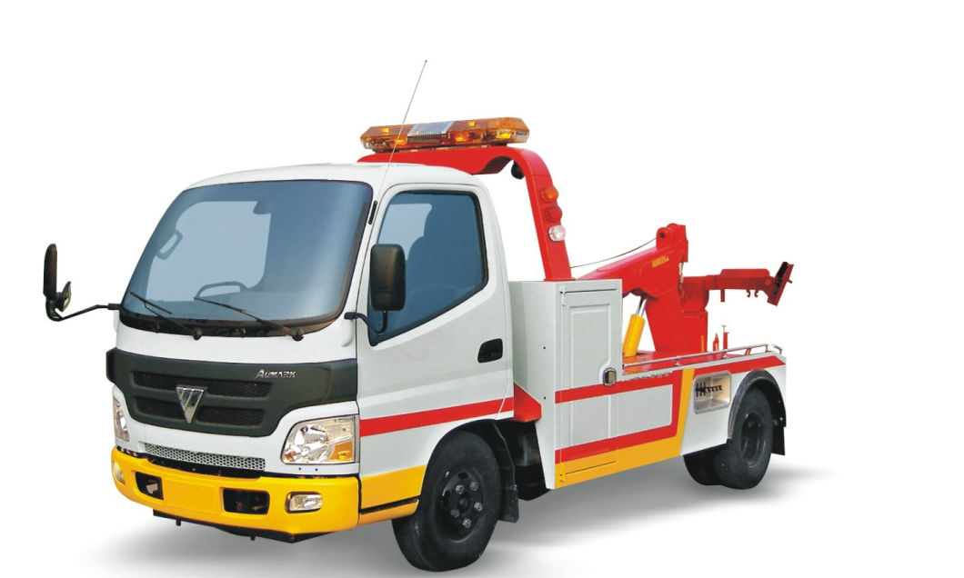 Foton Recovery Roll Back Flatbed Wrecker or Wheel Lift Wrecker with Broken Car Carrier for Towing Truck 5ton Optional 4X4 Offroad Awd Integrated Lift 3ton