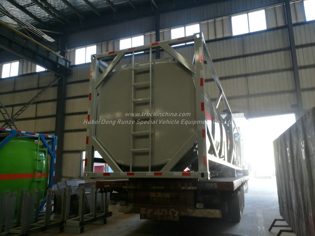 UN 1790 ISOTANK For HYDROFLUORIC ACID And Sulfuric Acid Chemical Mixtures , (20FT Tank Conainer)Liquid NaCLO 18,000Liers -20,000Liers HF ( 48%),H3PO4 (10%-85%)
