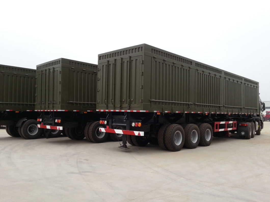 Heavy Duty 3 Axles Tipper Trailer 100ton Side Tipper