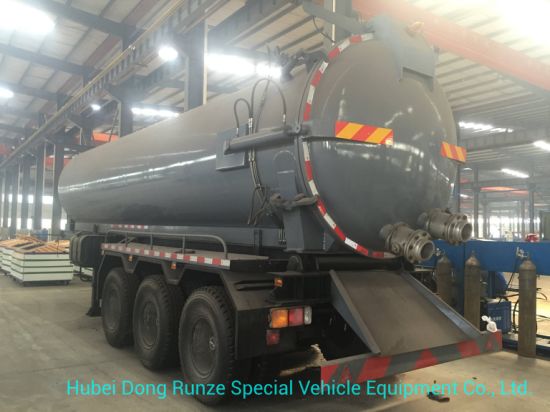 Tri Axles Vcuum Sewage Tank Tanker 25m3