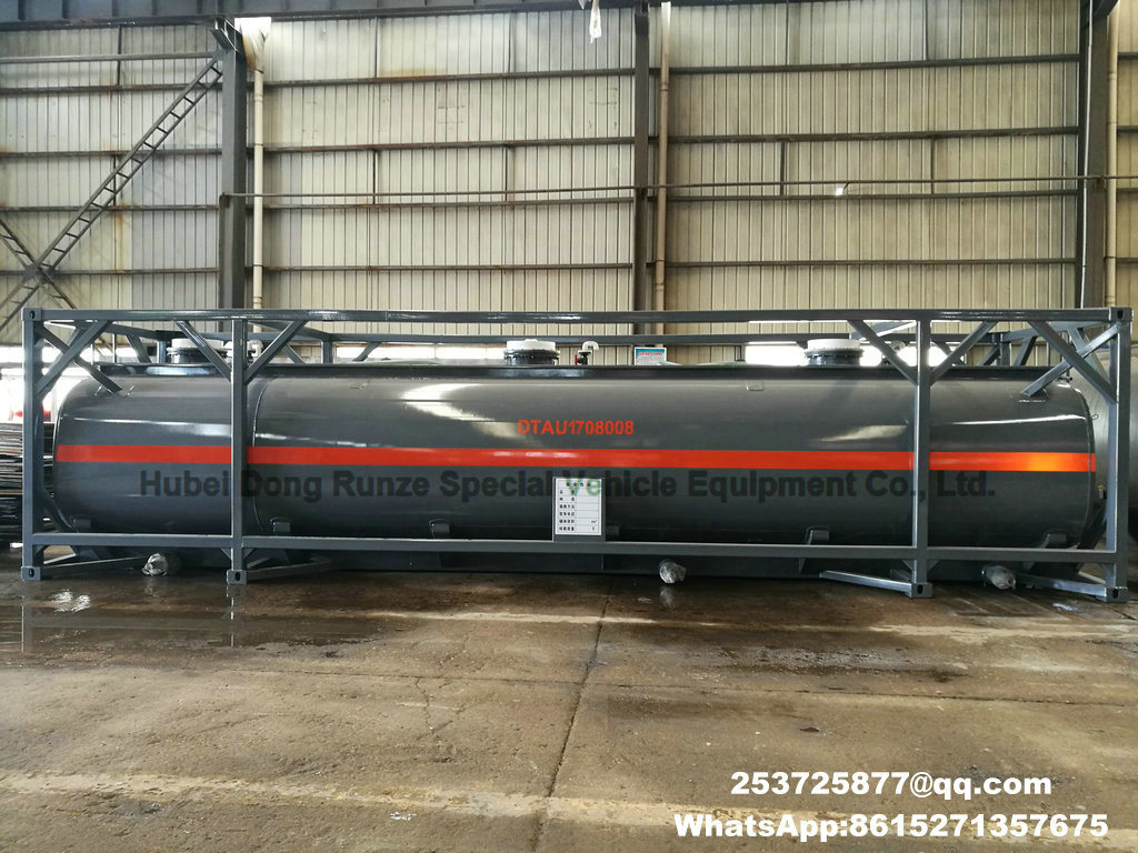 Custermizing Road ISO Tank Containers 40FT for Liquid Caustic Soda (Naoh Max 50%; Bleach Naocl 15% and Acid HCl 35%, 26000L-40, 000L