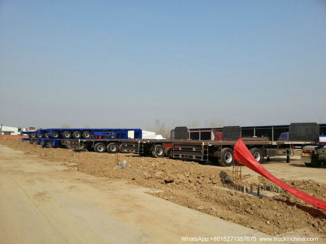 40FT Flatbed Container Semi Trailer (Flatbed Container Trailer With Front Board)