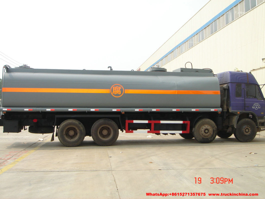 Dongfeng Chemical Tanker Truck Hydrochloric Acid Tank (16000 -25000Liters Steel Lined LLDPE Tank) for Chemical Factory Transport
