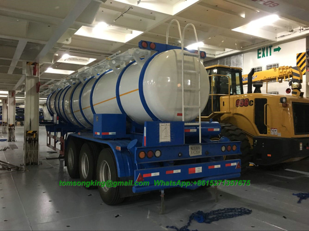 Sulfuric Acid Tanker V Shape Tank 22, 000liters Loading 99.8% H2so4 Transport 40 Ton