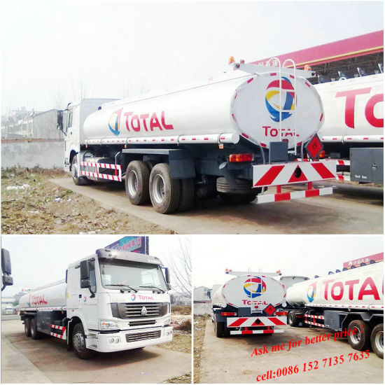 HOWO 20, 000 Liters Oil / Fuel Transport Tanker Truck
