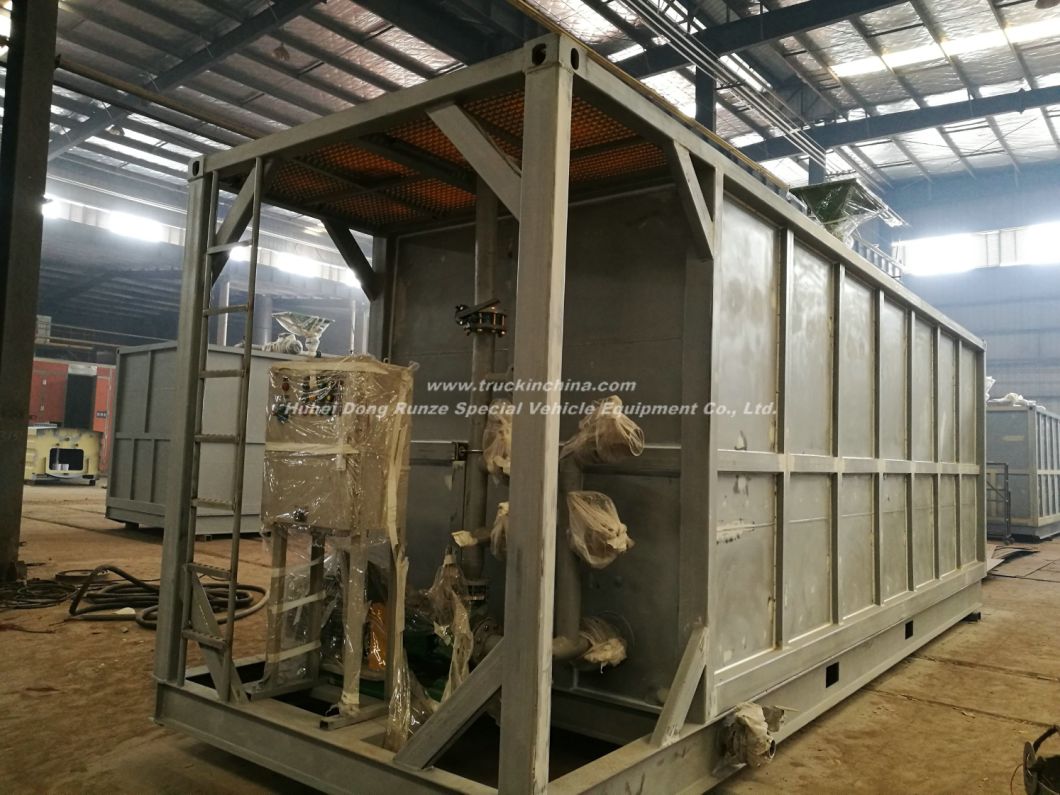 Skid 500 Bbl Frac Tank Steel Lined PE for Oilfield Chemical Contain (Skid With Motor Pump and Reactor Motor Stirring For Mxing HCl Hydrochloric Acid)