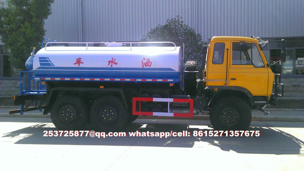 Dongfeng 6wd off Road Spray Water Sprinkler Truck 9tons (6X6 Tanker Bowser with Pump)