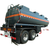 2 Axles PE Liner HCL Hydrochloric Acid Tanker Transport Trailer 3 Compartments 27MT