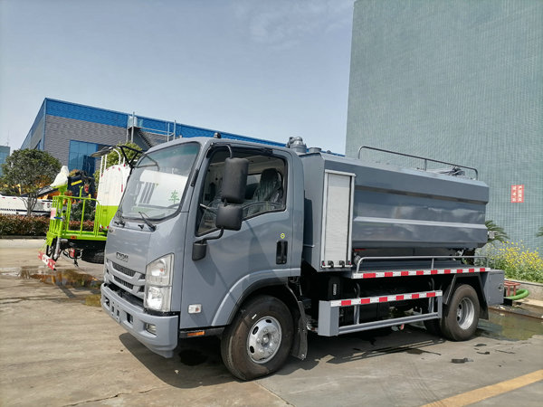 ISUZU 5m 3 High Pressure Vacuum Tanker Combined Sewer Flushing Cleaning Jetting Truck