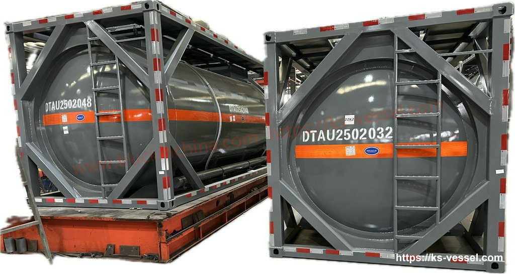 T7 T8 ISO Tank for UN2014 H2O2 HYDROGEN PEROXIDE ( KOH POTASSIUM HYDROXIDE) (4)(1)
