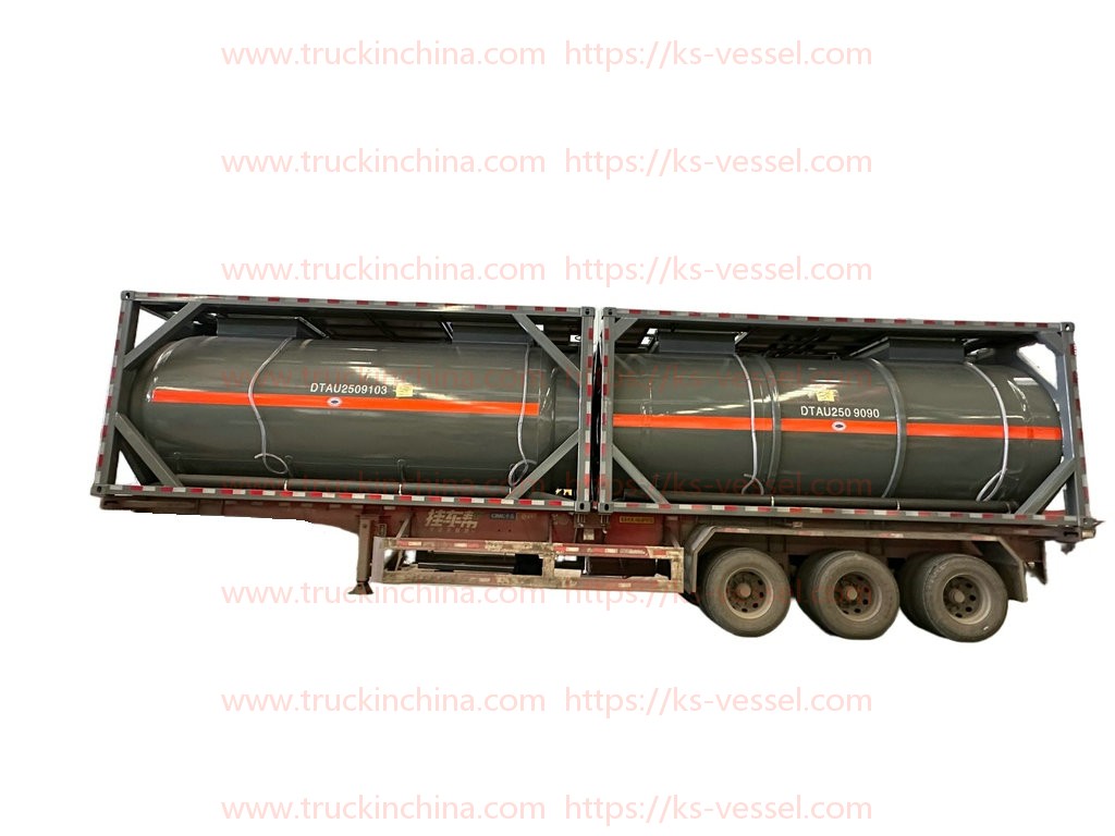 T7 T14 ISO tank Container PE Lined for HCL HF KOH Potassium Hydroxide (25)